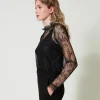 Blouse Cropped En Dentelle Avec Top