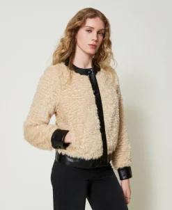 Blouson Boxy En Fausse Fourrure