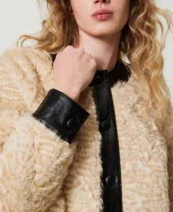 Blouson Boxy En Fausse Fourrure