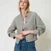 Bomber En Drap Double Avec Sequins