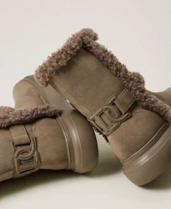 Bottines Avec Détails En Fausse Fourrure