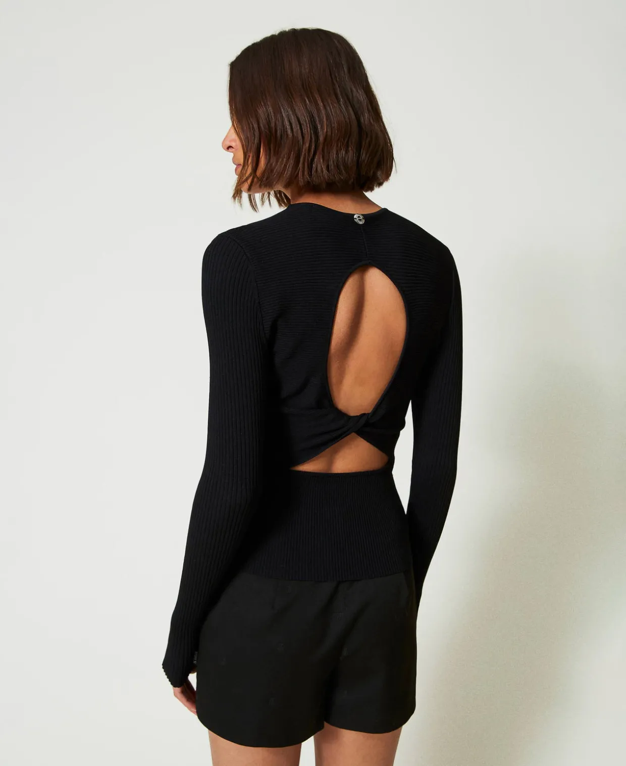 Cardigan Côtelé Avec Clous