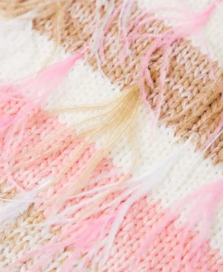 Écharpe Jacquard Avec Plumes