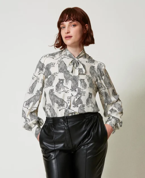 Chemise Jacquard Avec Imprimé Jaguar