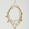 Collier Multirang Avec Pendentifs