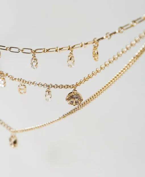 Collier Multirang Avec Pendentifs