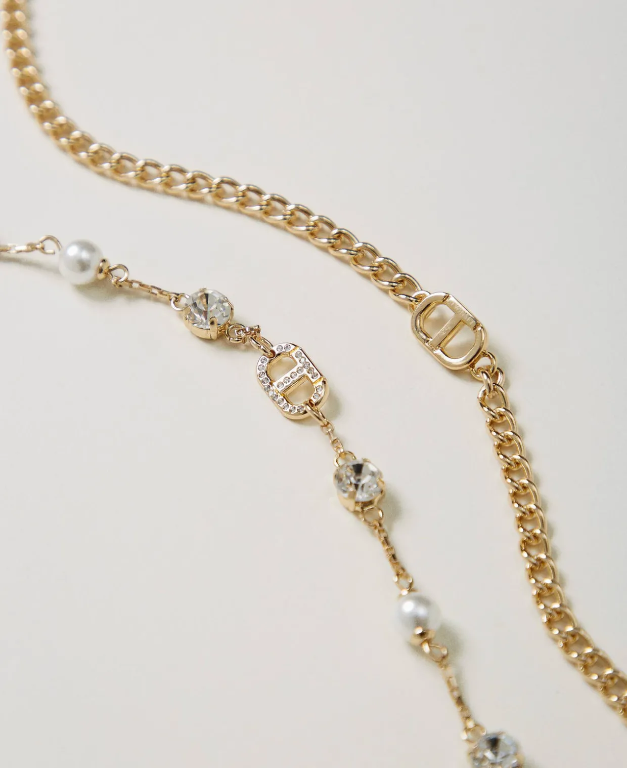 Collier Multirang Avec Strass Et Oval T