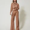 Pantalon Palazzo à Carreaux Avec Lurex