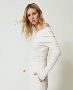 Pull Ajusté Avec épaules Dénudées