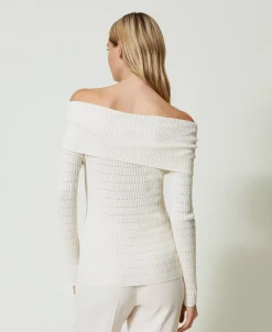 Pull Ajusté Avec épaules Dénudées