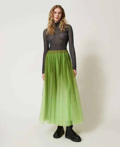 Pull Ajusté Côtelé Avec Lurex