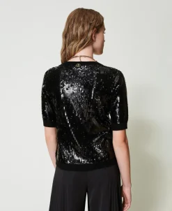 Pull Avec Broderie De Sequins All-over
