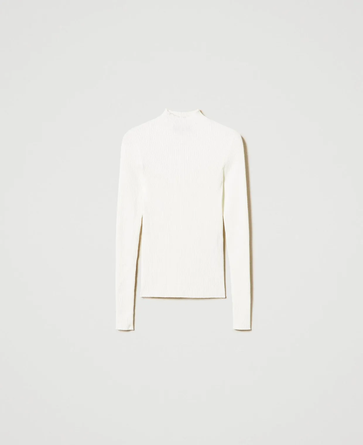 Pull Col Montant Côtelé