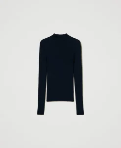 Pull Col Montant Sans Coutures En Laine