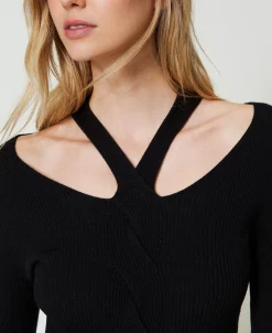 Pull Côtelé Avec Ajour