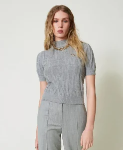 Pull En Coton Et Cachemire Avec Logo