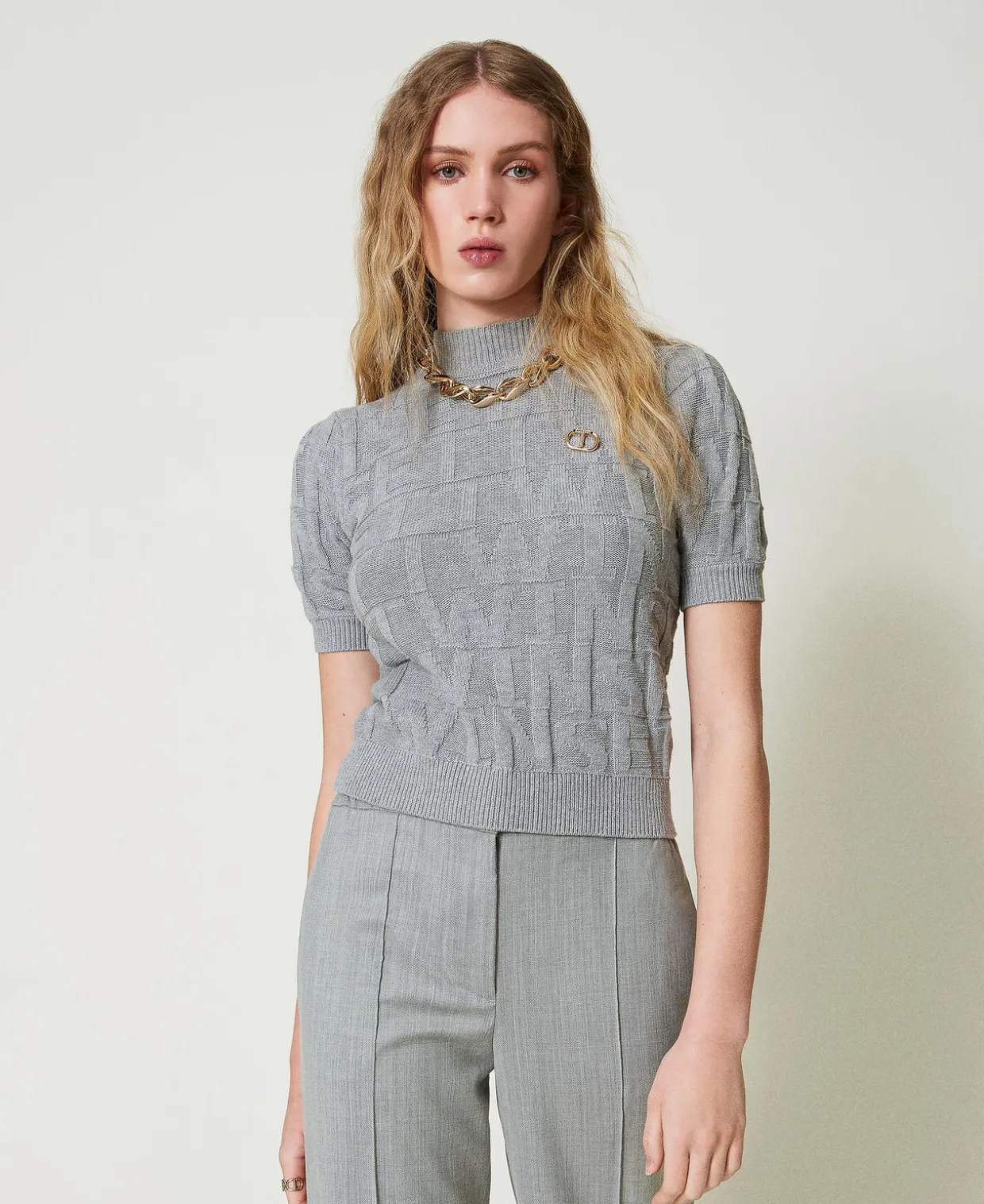 Pull En Coton Et Cachemire Avec Logo