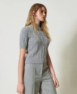 Pull En Coton Et Cachemire Avec Logo