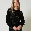 Pull En Laine Mélangée Avec Crochet