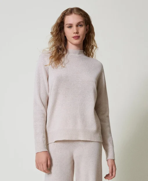 Pull En Mélange De Laine Et Lurex