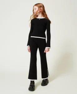Pull Et Pantalon Ample Avec Finition Côtelée