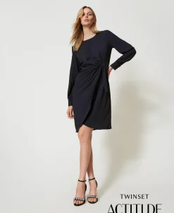 Robe Courte En Crêpe De Chine Recyclé