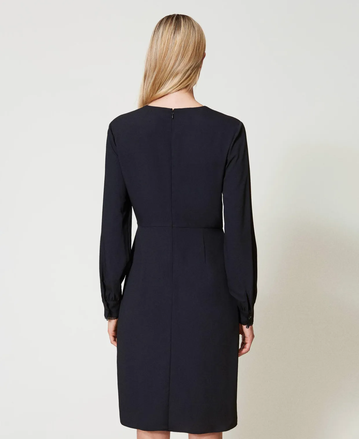 Robe Courte En Crêpe De Chine Recyclé