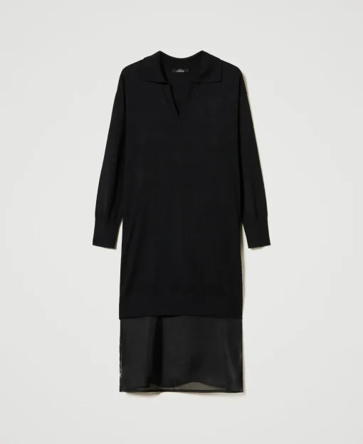 Robe Midi En Maille Avec Fond De Robe