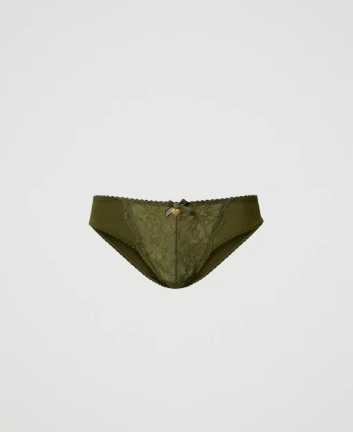 Slip En Dentelle Et Charmeuse