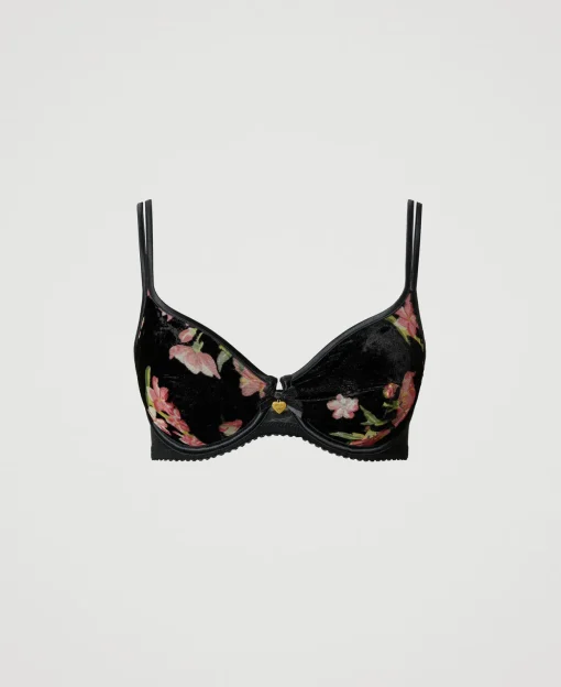 Soutien-gorge à Armatures En Velours Dévoré