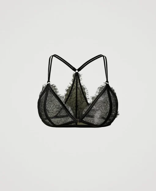 Soutien-gorge Triangle En Dentelle Et Satin