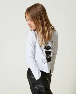 T-shirt Avec Imprimé Et Strass