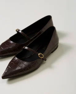 Ballerines Avec Imprimé Croco