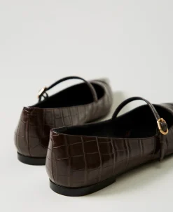 Ballerines Avec Imprimé Croco