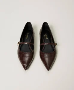 Ballerines Avec Imprimé Croco