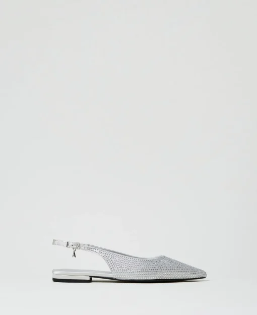 Ballerines Slingbacks Avec Strass