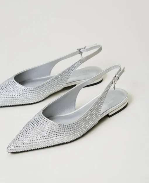 Ballerines Slingbacks Avec Strass