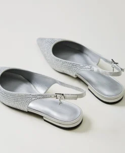 Ballerines Slingbacks Avec Strass