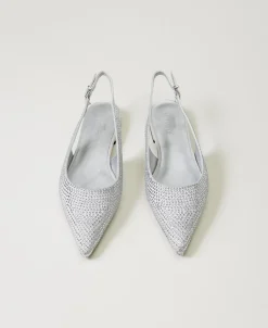 Ballerines Slingbacks Avec Strass