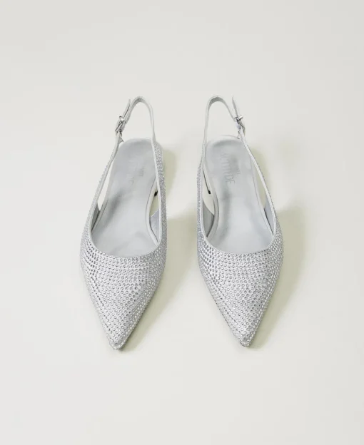 Ballerines Slingbacks Avec Strass