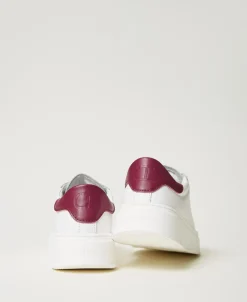 Baskets En Cuir Avec Logo
