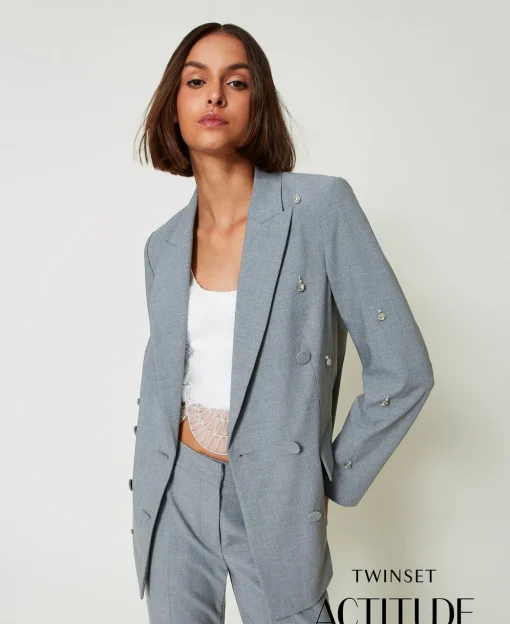 Blazer Avec Broderies Réalisées à La Main