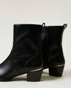 Bottines Avec Insertion Lamée