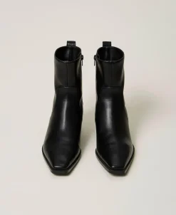 Bottines Avec Insertion Lamée