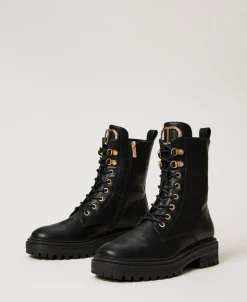 Bottines Motardes Avec Oval T Strassé