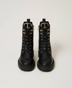 Bottines Motardes Avec Oval T Strassé