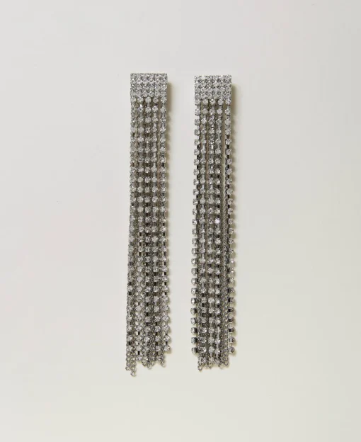 Boucles D’oreilles Avec Franges Strassées