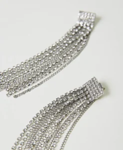 Boucles D’oreilles Avec Franges Strassées