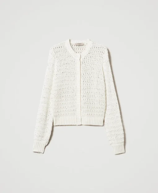 Cardigan Ajouré Avec Sequins