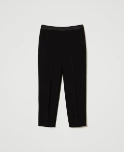 Pantalon Cigarette En Flanelle